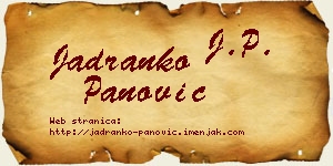 Jadranko Panović vizit kartica